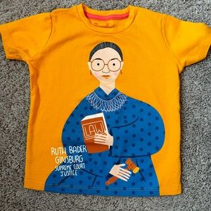 Piccolina Kid’s Ruth Bader Ginsburg RBG T-shirt size 4T Yellow